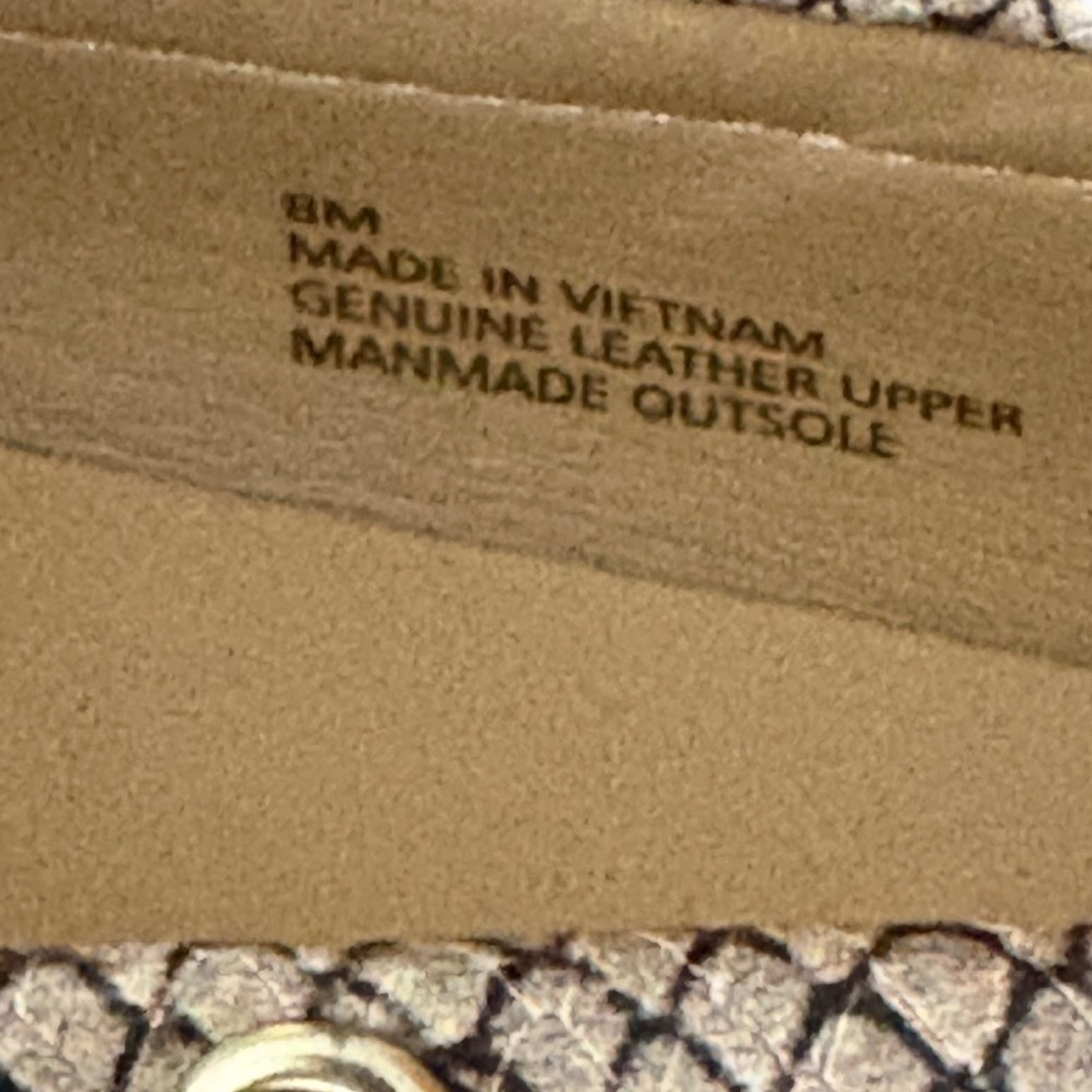 Talbots sz 8 Becca Snakeprint Leather Loafers Flats with Bow Excellent ! - Picture 11 of 11